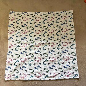 Vintage Hospital Newborn Baby Blanket – Classic Footprint Keepsake